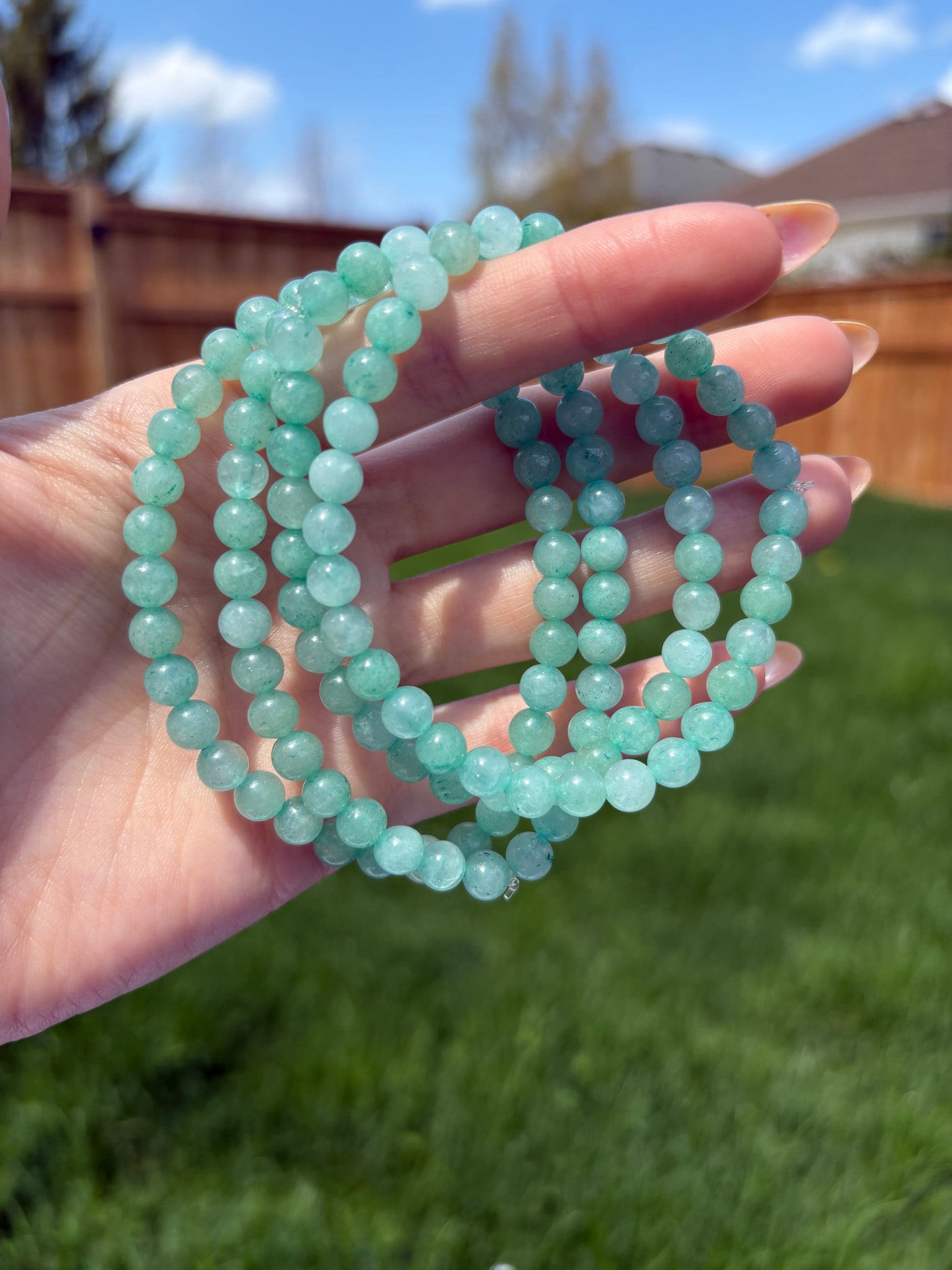 Green aventurine bracelets