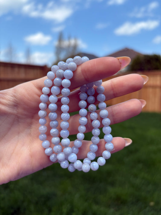 Blue lace agate bracelets