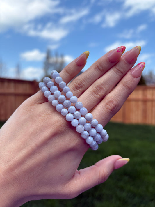 Blue lace agate bracelets