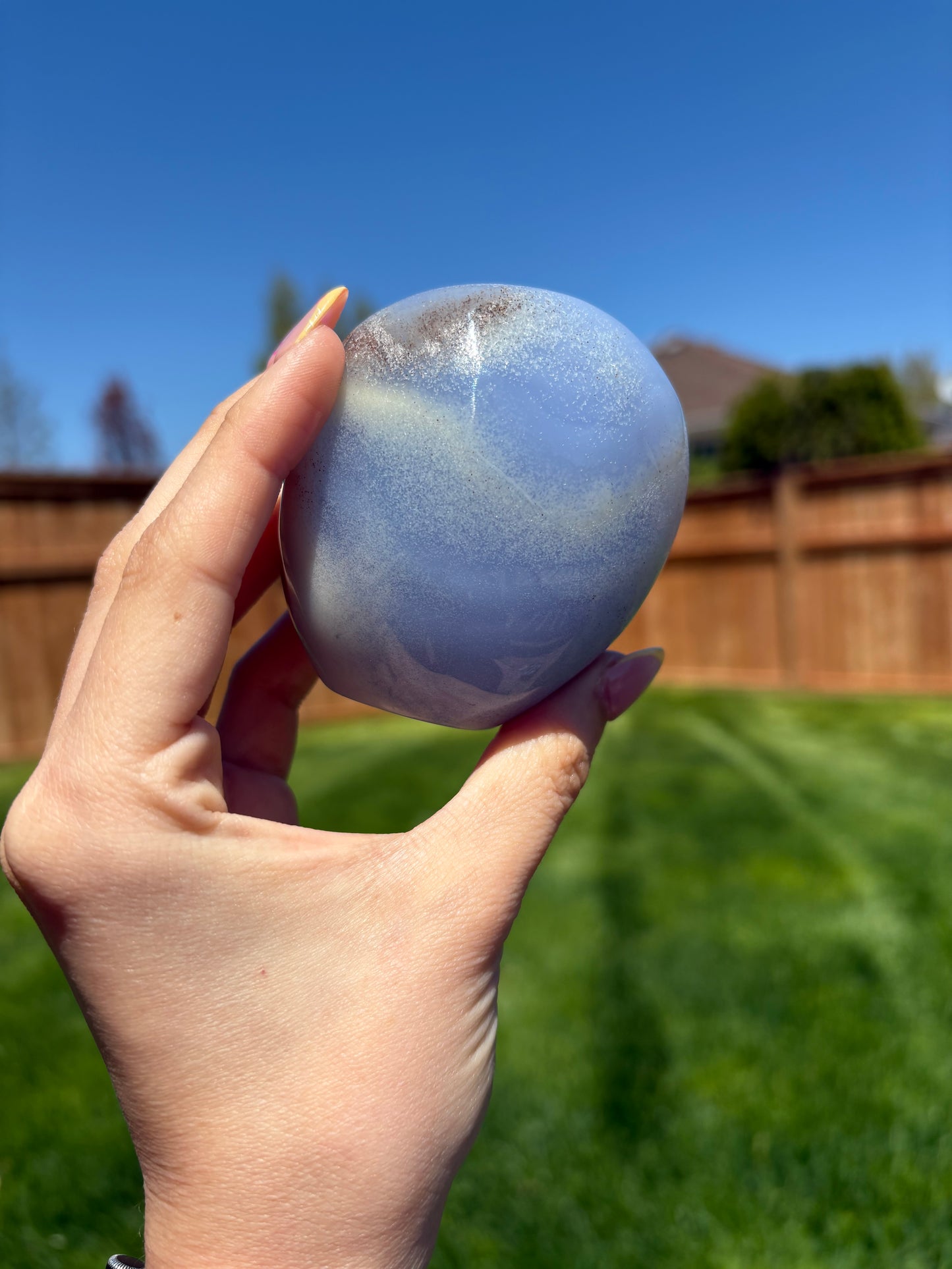 Blue chalcedony freeforms 100