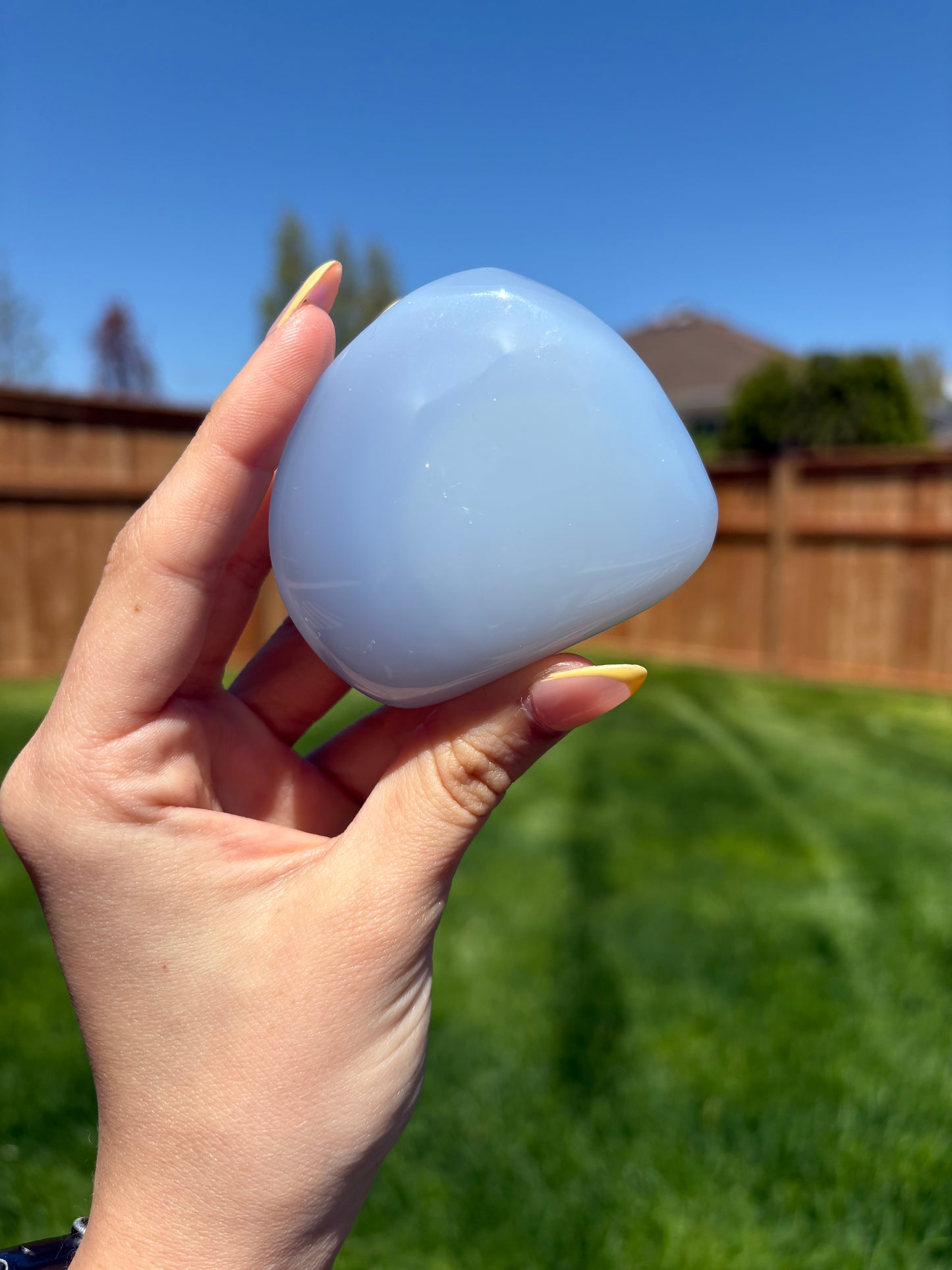Blue chalcedony freeforms 69A