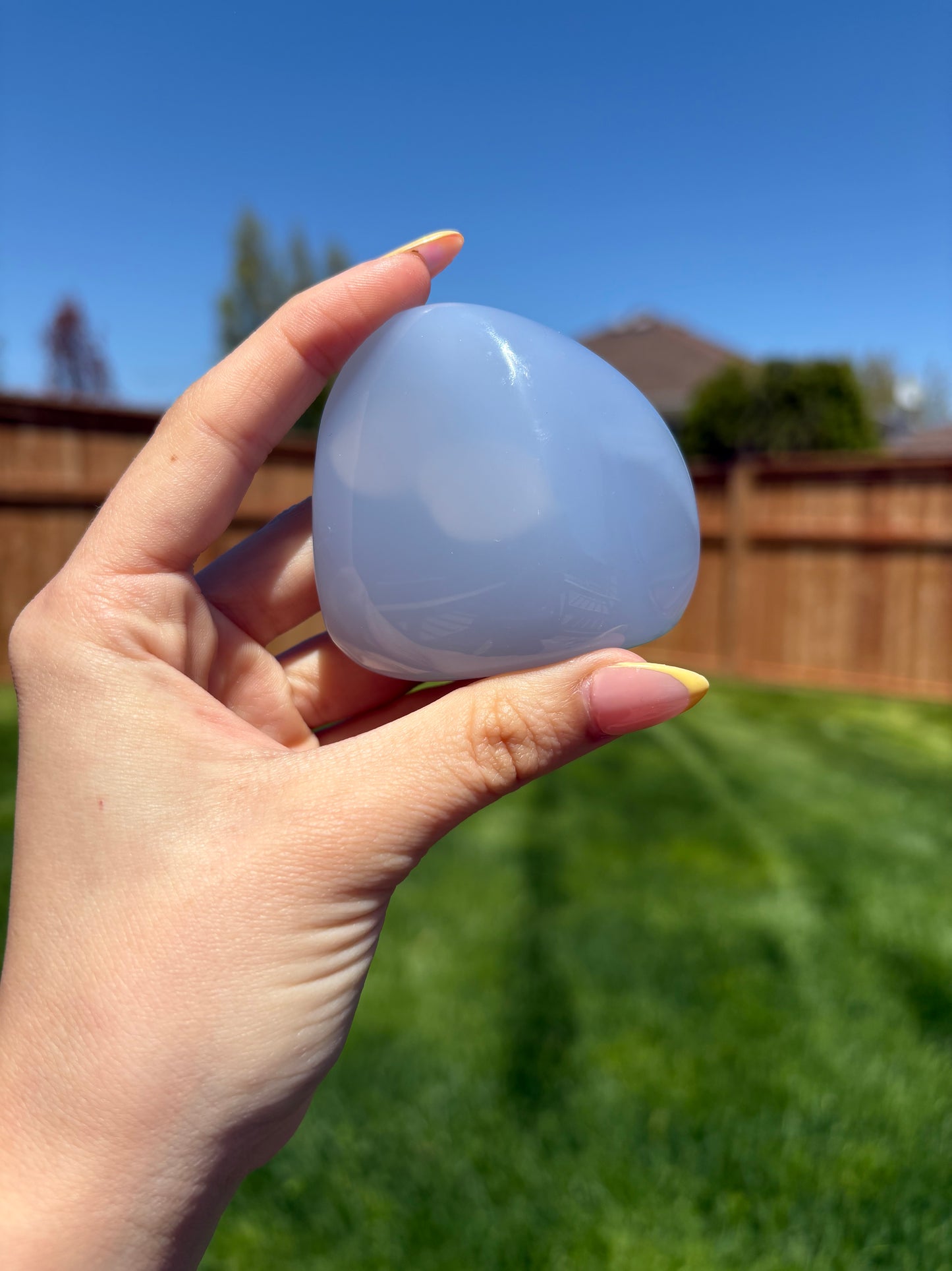 Blue chalcedony freeforms 69A