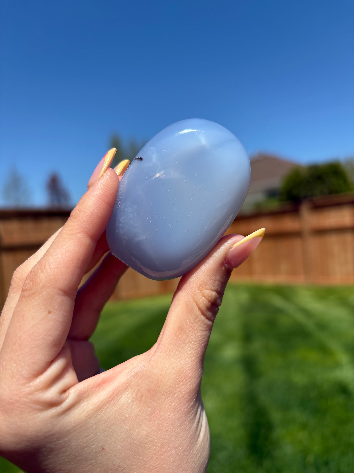Blue chalcedony freeform 35