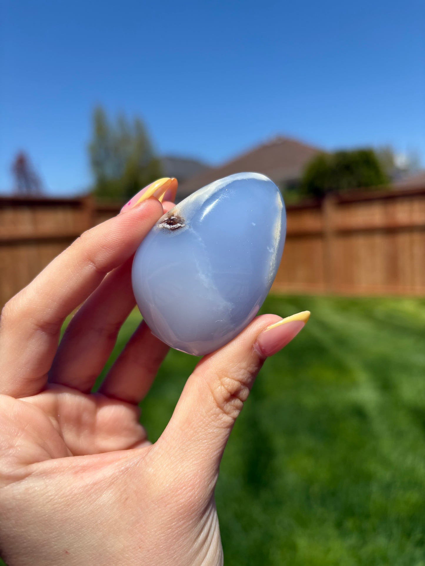 Blue chalcedony freeform 20