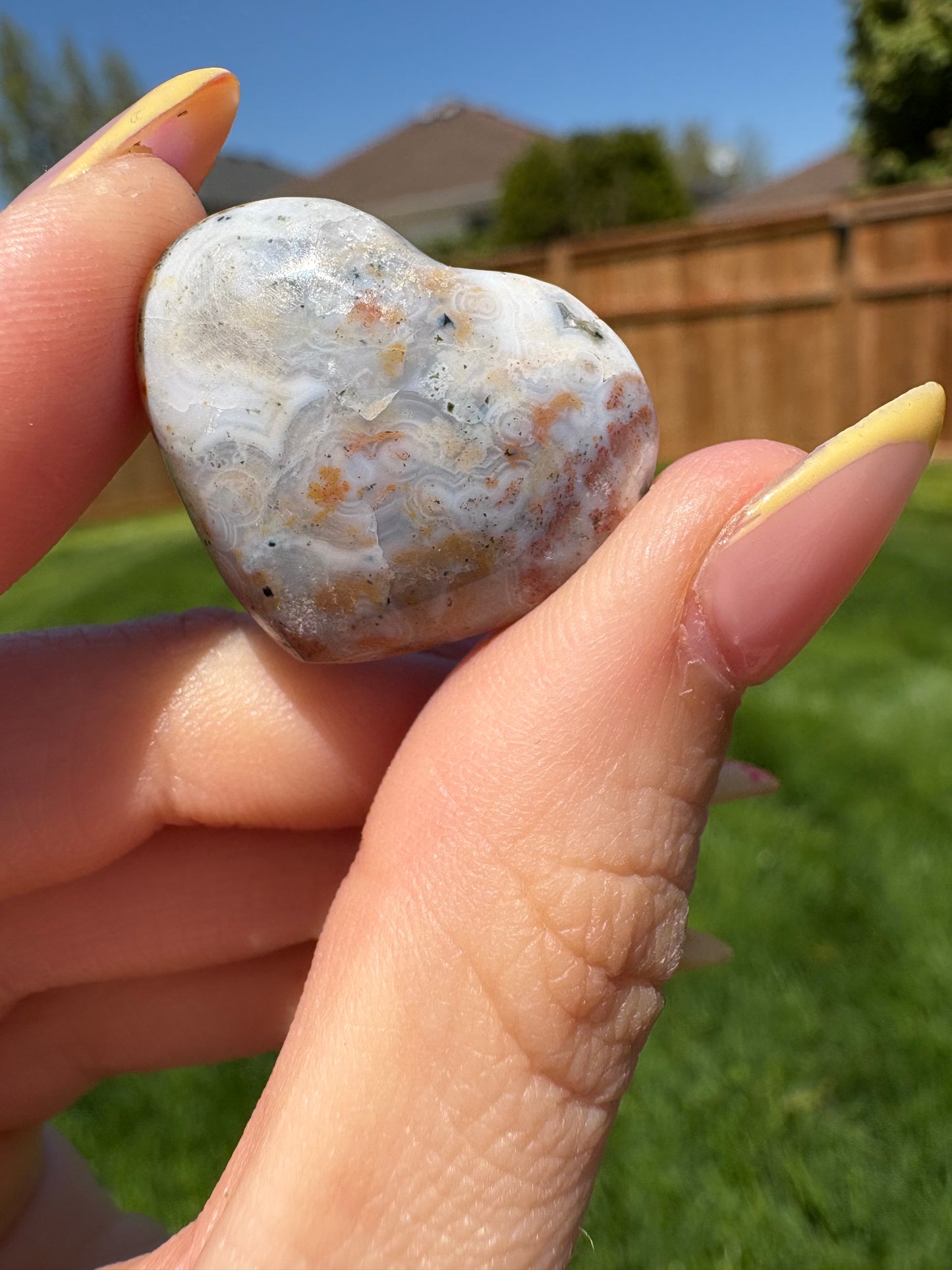 Mini sea jasper heart C