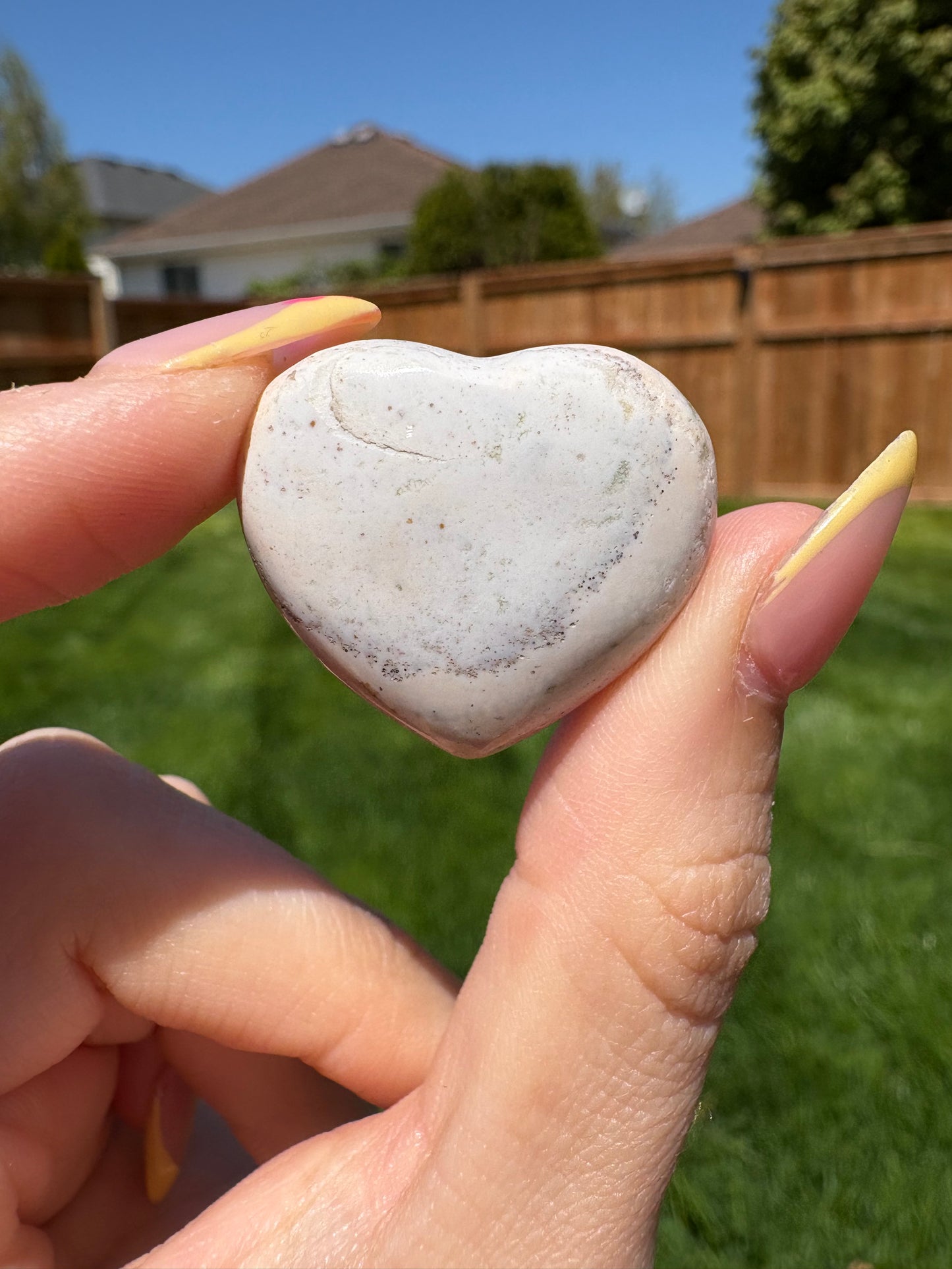 Mini sea jasper heart A