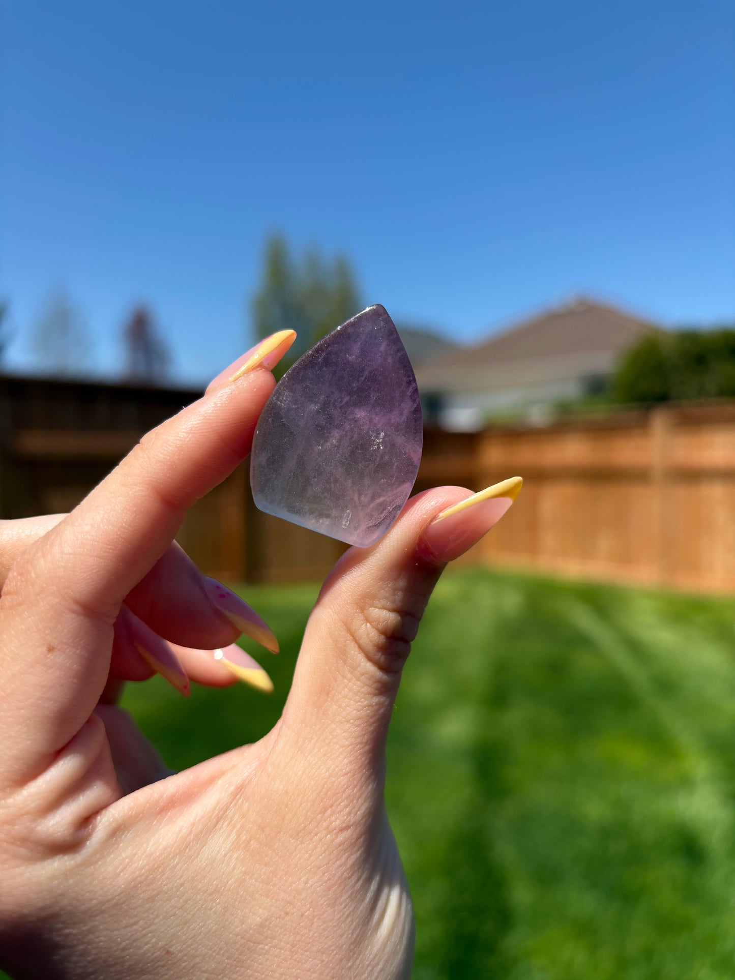 Mini rainbow fluorite flame B