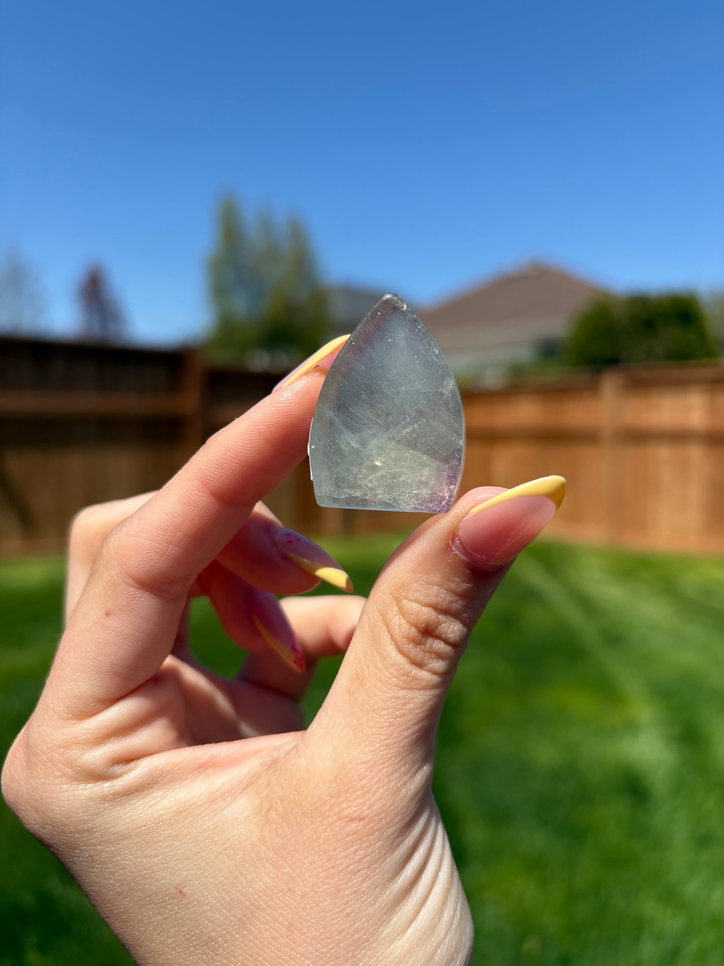 Mini rainbow fluorite flame A