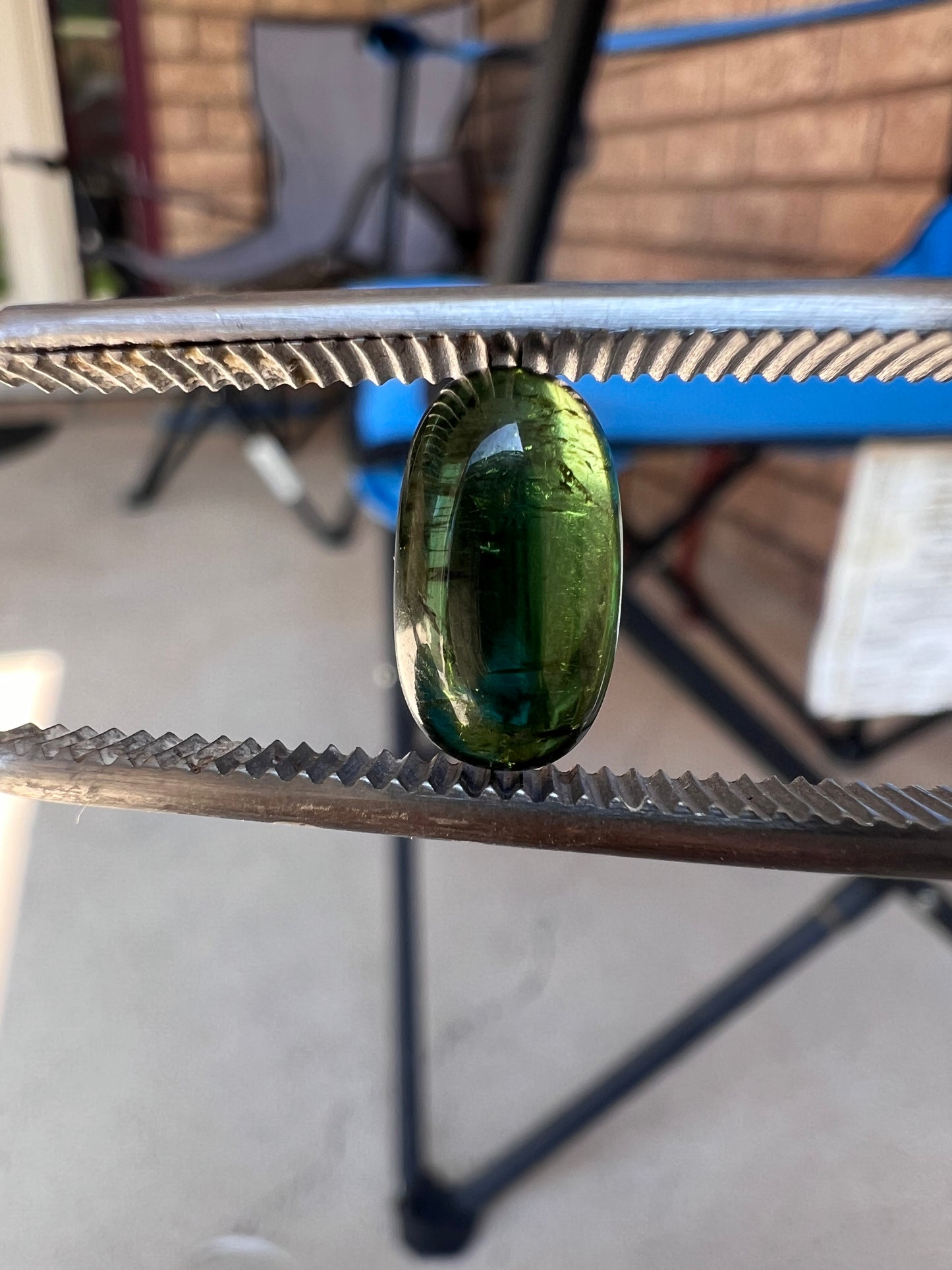 Olive green oval tourmaline
