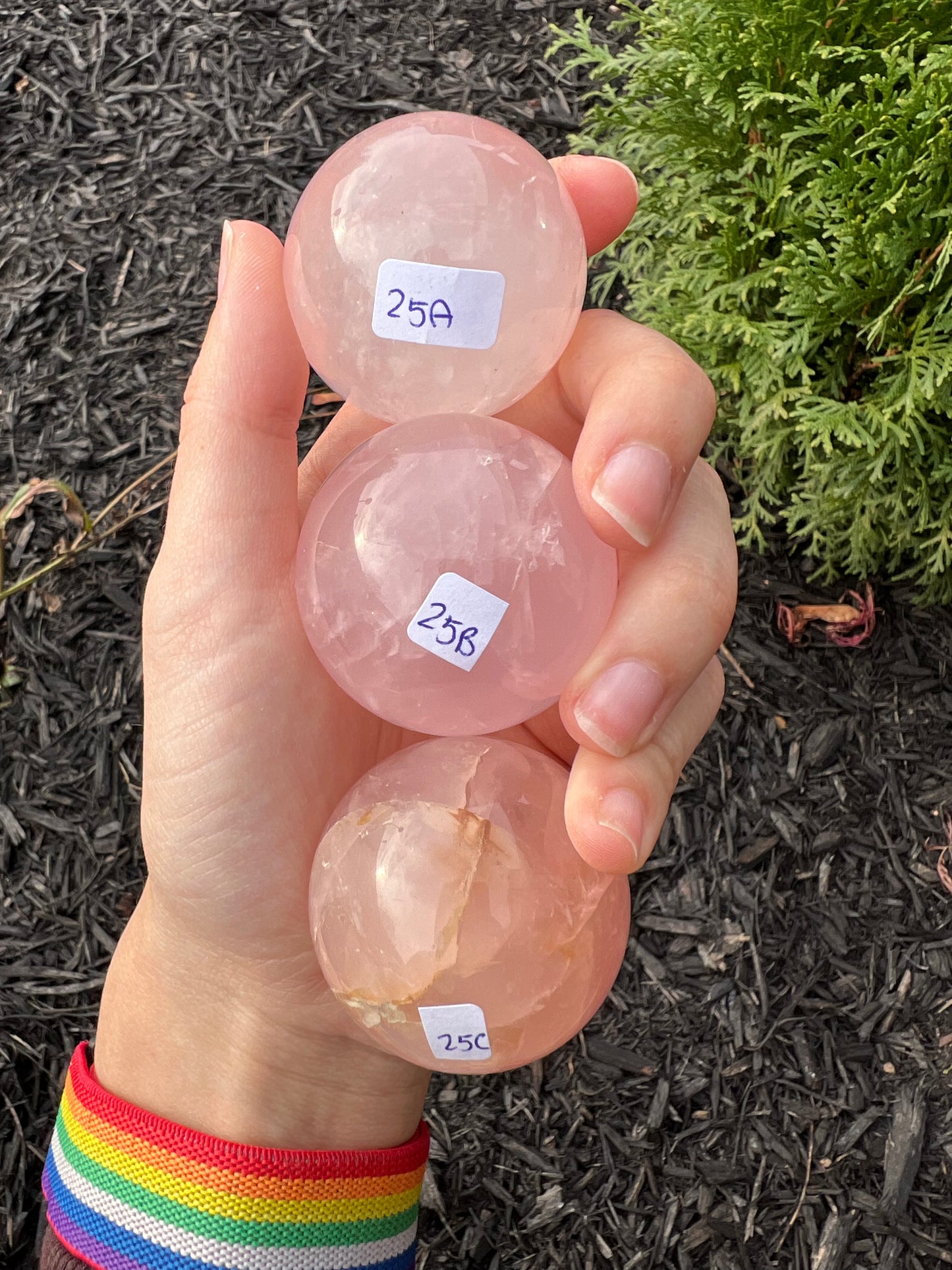 Star rose quartz spheres (SMALLER)