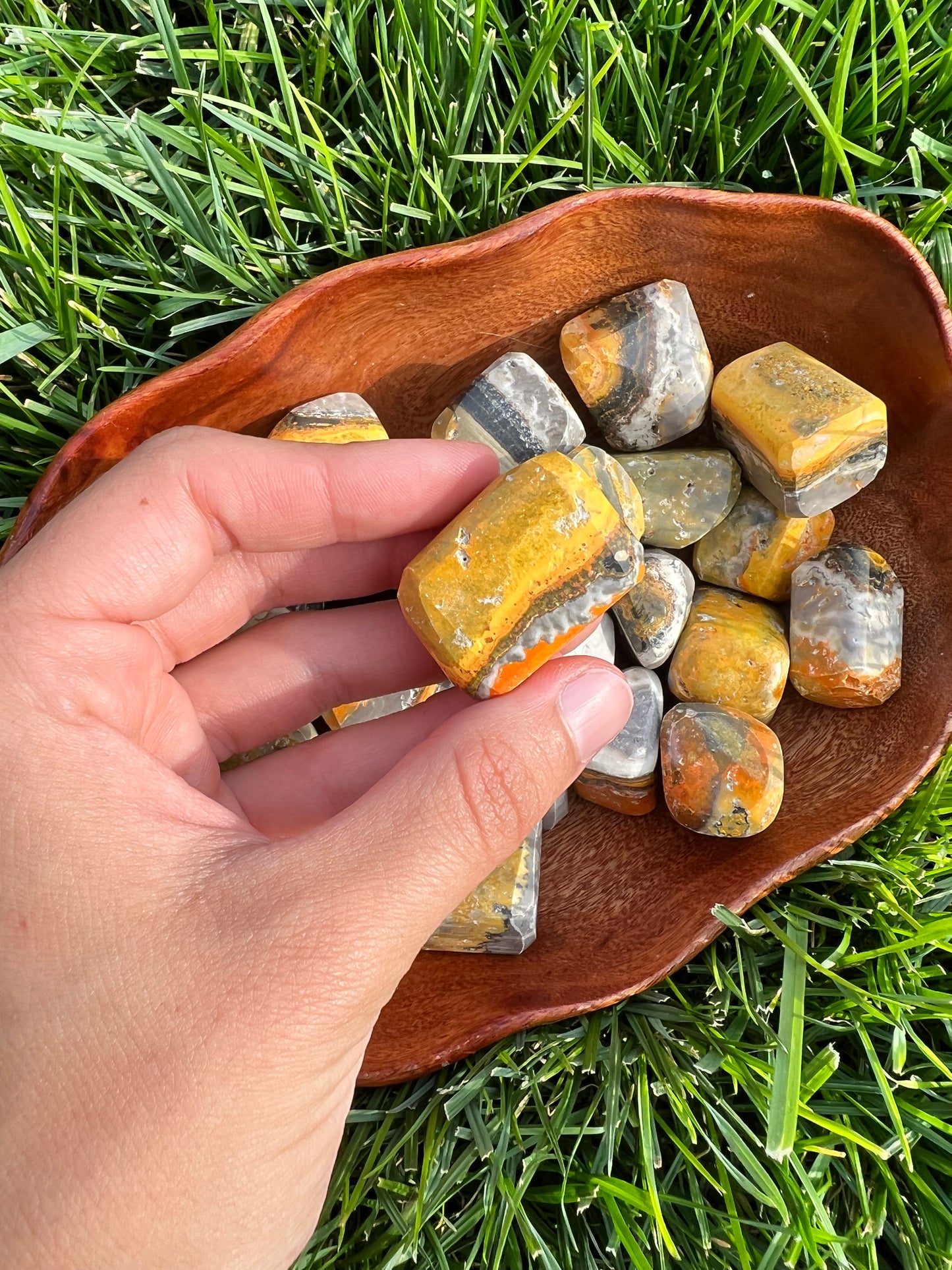Bumblebee jasper tumbles