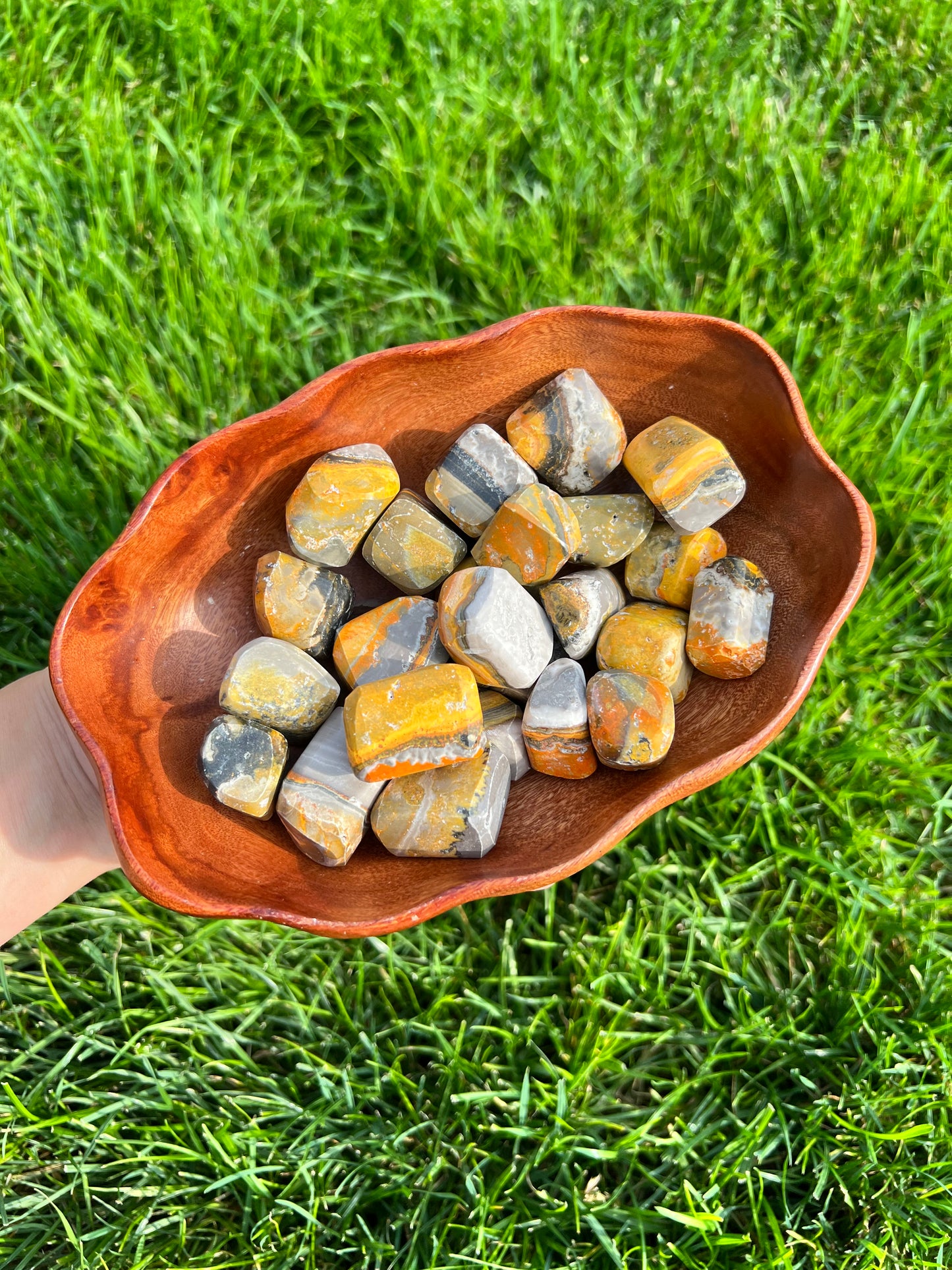 Bumblebee jasper tumbles