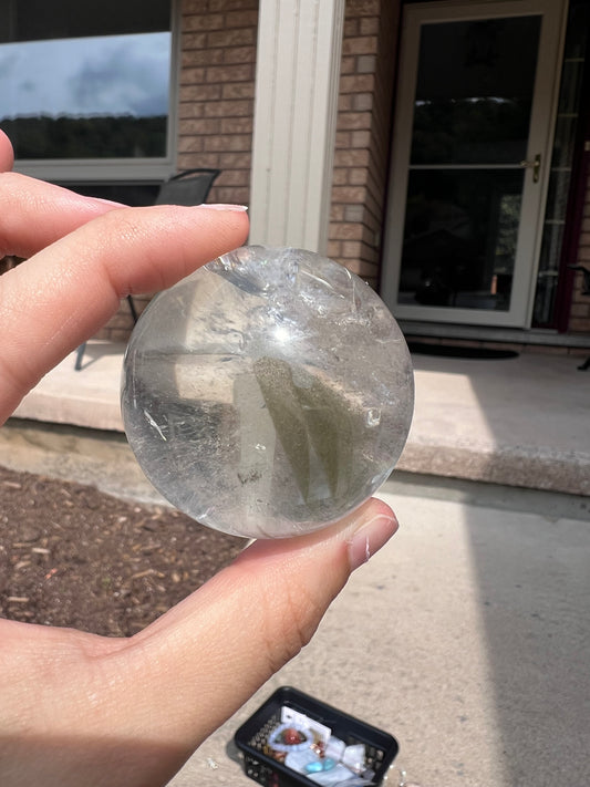 Garden quartz sphere