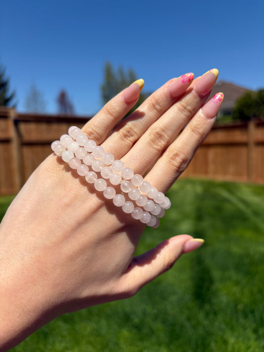 Rose quartz bracelets