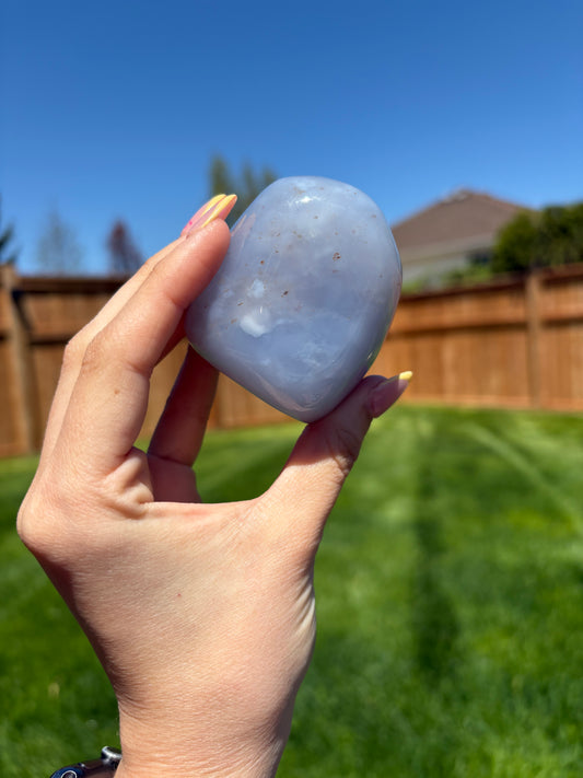 Blue chalcedony freeforms 80