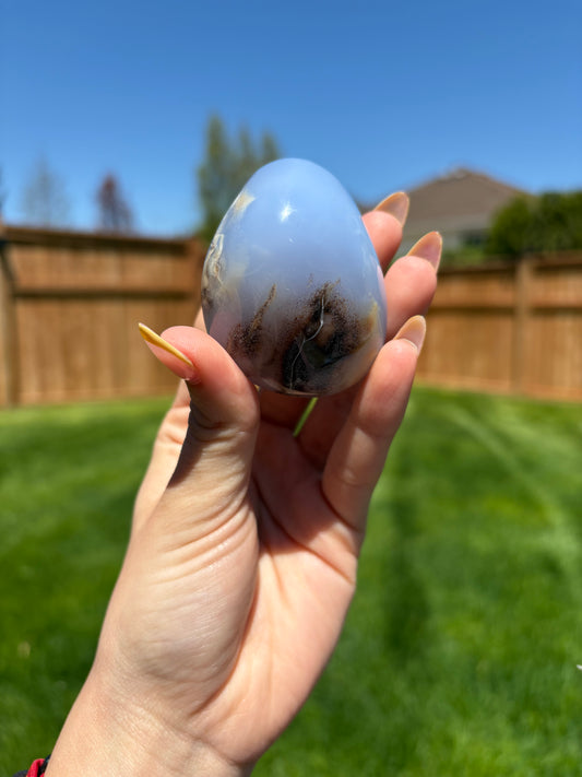 Blue chalcedony freeform 45