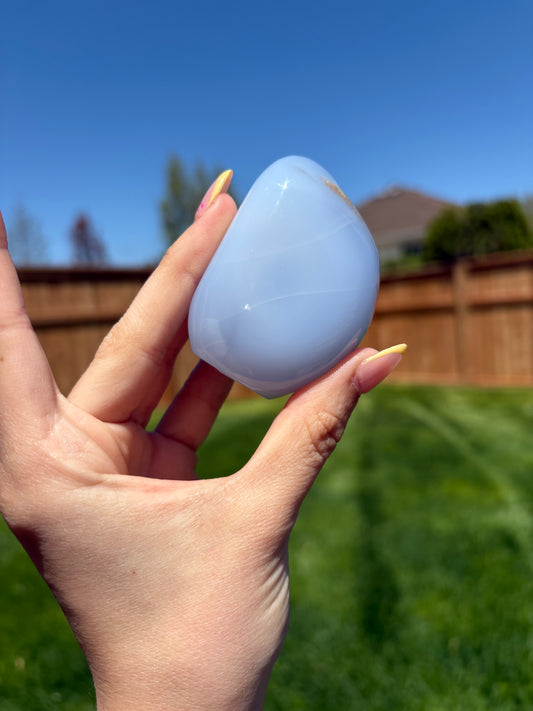 Blue chalcedony freeform 60B