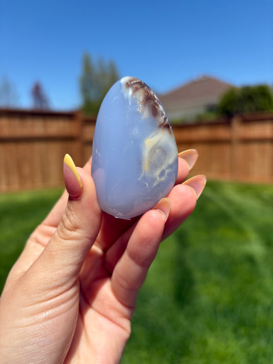 Blue chalcedony freeform 20
