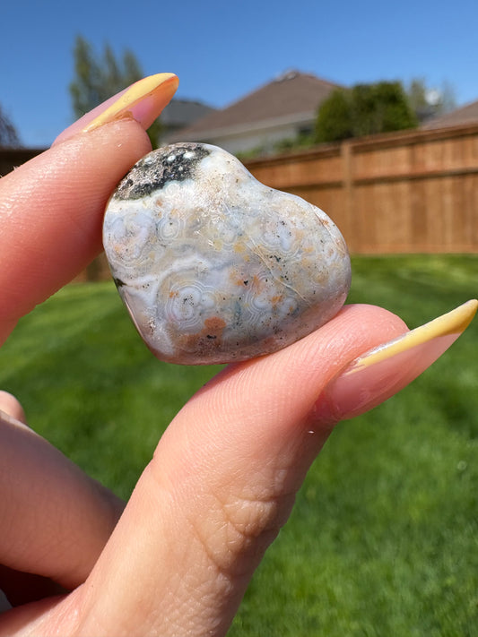 Mini sea jasper heart C