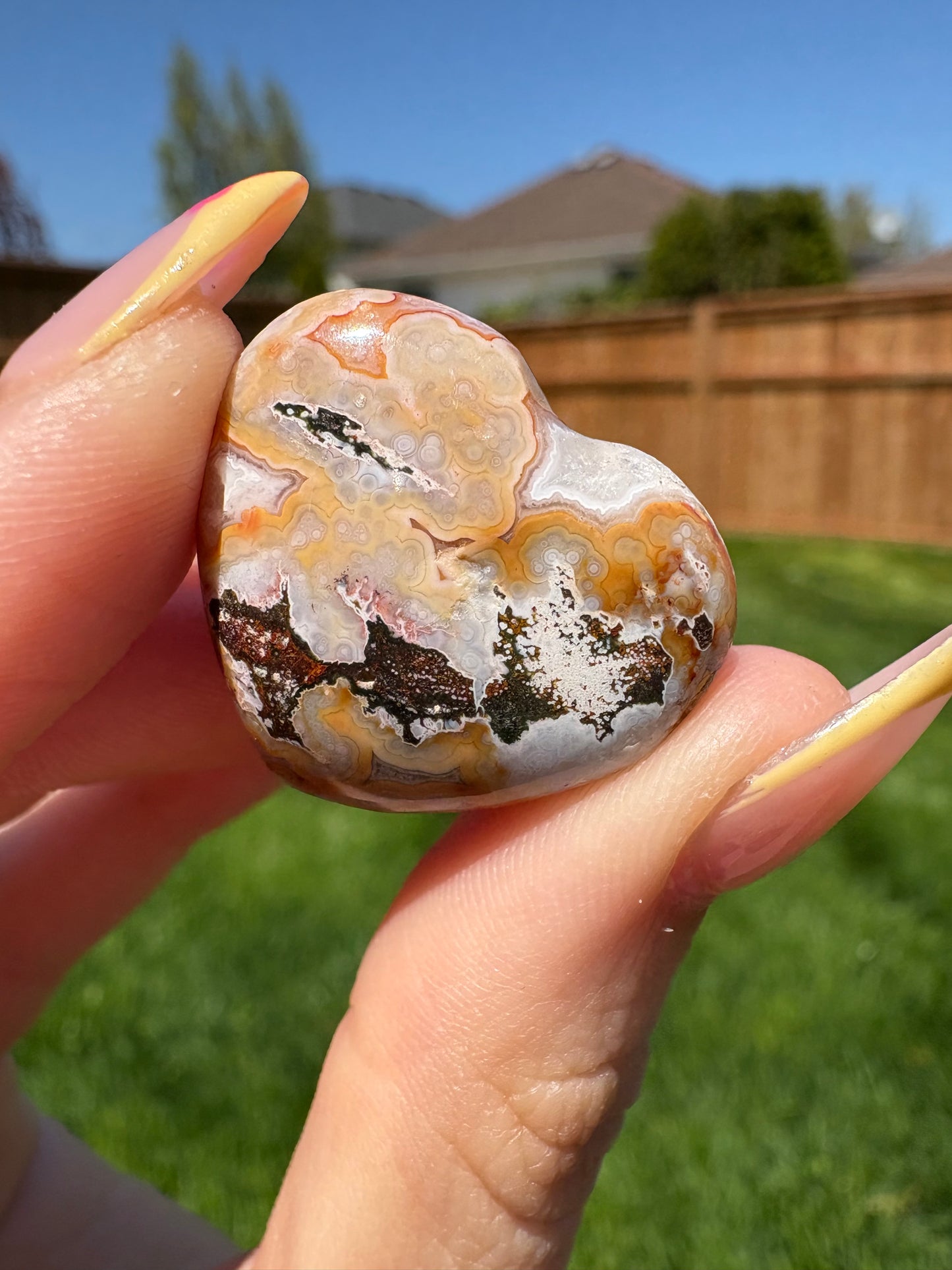 Mini sea jasper heart B