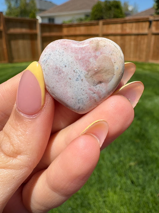Mini sea jasper heart A