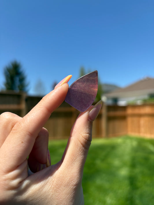 Mini rainbow fluorite flame C