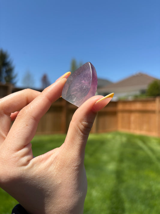 Mini rainbow fluorite flame B
