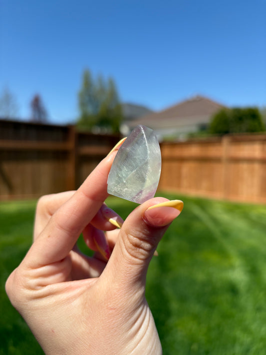 Mini rainbow fluorite flame A