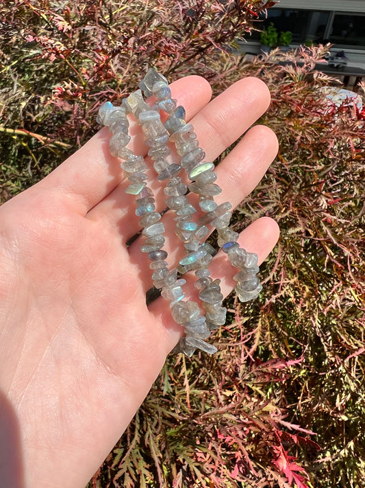 Labradorite chip bracelets