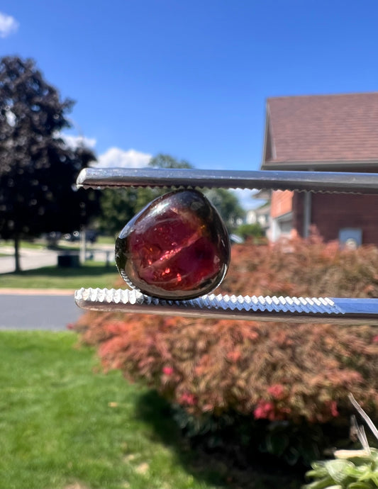 Watermelon tourmaline cabochon