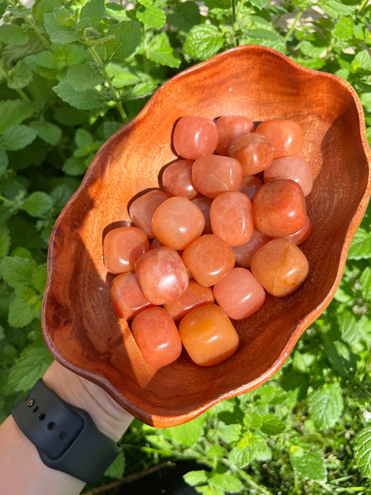 Orange aventurine tumbles