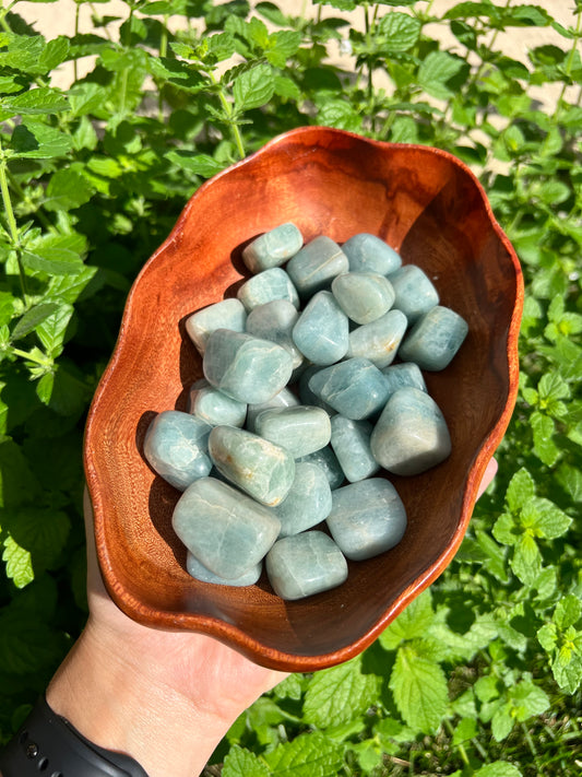 Aquamarine tumbles