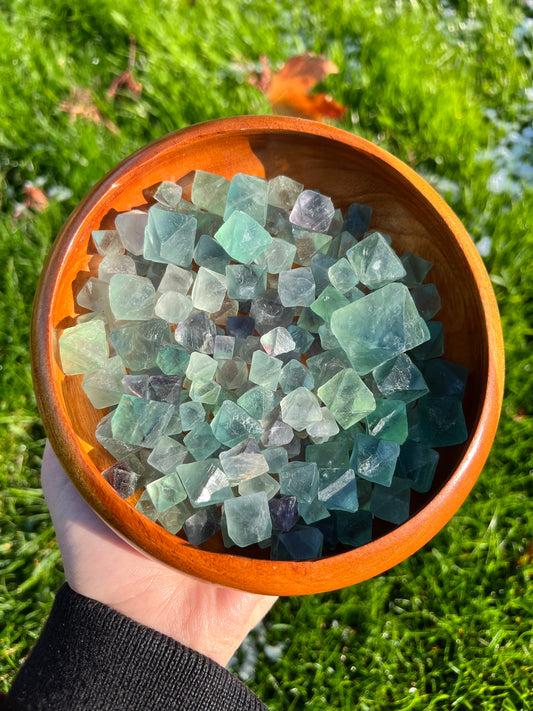 Natural fluorite octachedrals